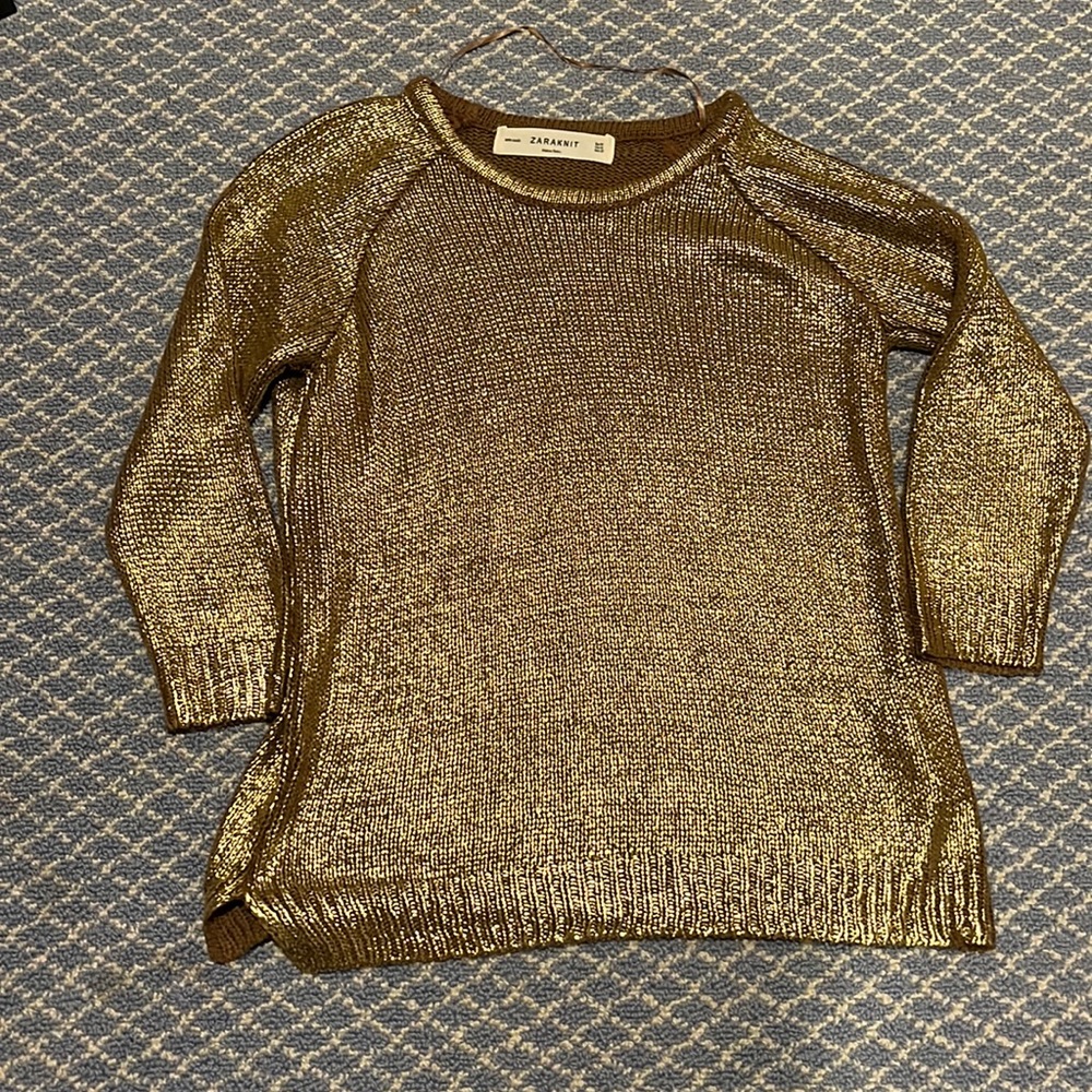 Zara gold sweater
